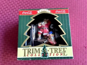 Coca Cola Trim A Tree 1996 Vintage Collezione Ornamento Babbo Natale 1963 Riproduzione - Foto 1 di 8