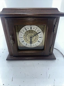 Vintage Lanshire Selbststart Manteluhr Naturholz leise 14,5x14". MCM - Bild 1 von 13
