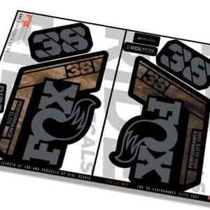 Fox 38 Performance Elite 2021 Fork Decals - Woodgrain- Licensed by Fox - Picture 1 of 1