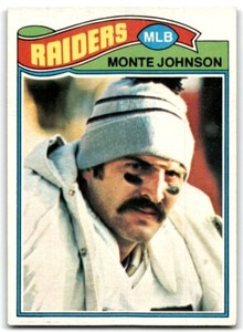 1977 TOPPS MONTE JOHNSON RC OAKLAND RAIDERS #77