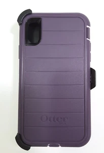 OtterBox DEFENDER SERIES Case & Holster for iPhone XR - Purple - Picture 1 of 14
