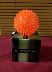 ZEN MASSAGE BALL BY INNOVAG-FOR FEET, HEAD, BACK AND SHOULDERS, ORANGE - Picture 1 of 2