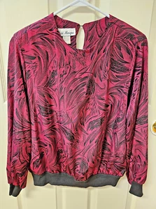Blusa vintage de poliéster talla L, marca Jeri - Imagen 1 de 5