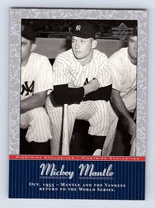 2001 Upper Deck #MM18 Mickey Mantle Pinstripe Exclusives Mickey Mantle - Picture 1 of 2