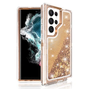 For Samsung Galaxy S23 Ultra S22Plus S21 S20 Note20 Defender Liquid Glitter Case - Picture 1 of 55