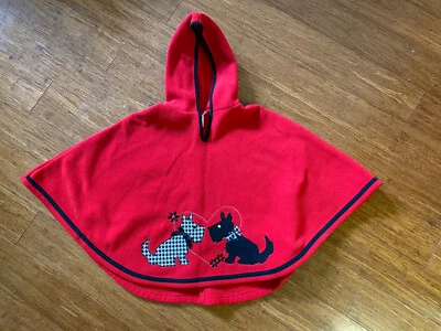PONCHO POLAR CON CAPUCHA ROJO TOODLER NIÑAS TALLA ÚNICA PARA TODOS Foto 1 de 3