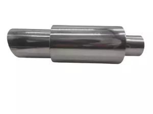 MARMITTA UNIVERSALE SCARICO DIAMETRO 90 ACCIAIO CROMATO SPORTIVO AUTO SILVER CAR - Foto 1 di 8