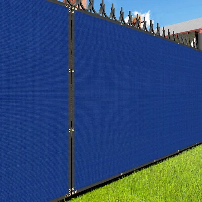 16ft BLUE Privacy Fence Screen Patio Yard 95% Blockage Mesh w/Gromment - Image 1 of 4