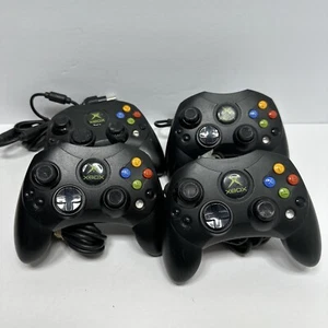 Xbox Original Oem Black S Type Controller No Breakaway Cable For Parts - Picture 1 of 9