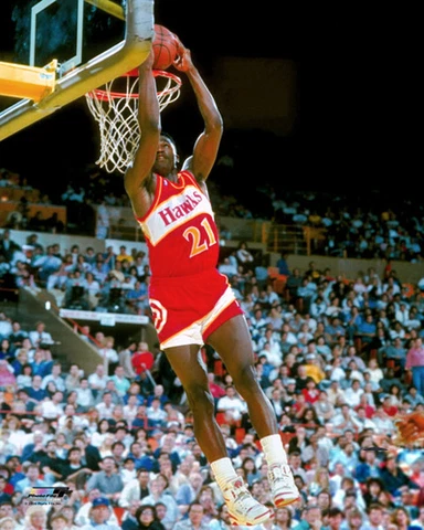 DOMINIQUE WILKINS Reverse-Slam c.1988 Atlanta Hawks Premium POSTER Print Cover