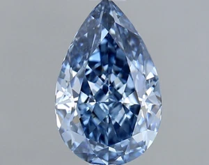 1 CT Blue Pear Lab Grown Diamond For Engagement Ring - IGI Certified VS1 - Picture 1 of 4