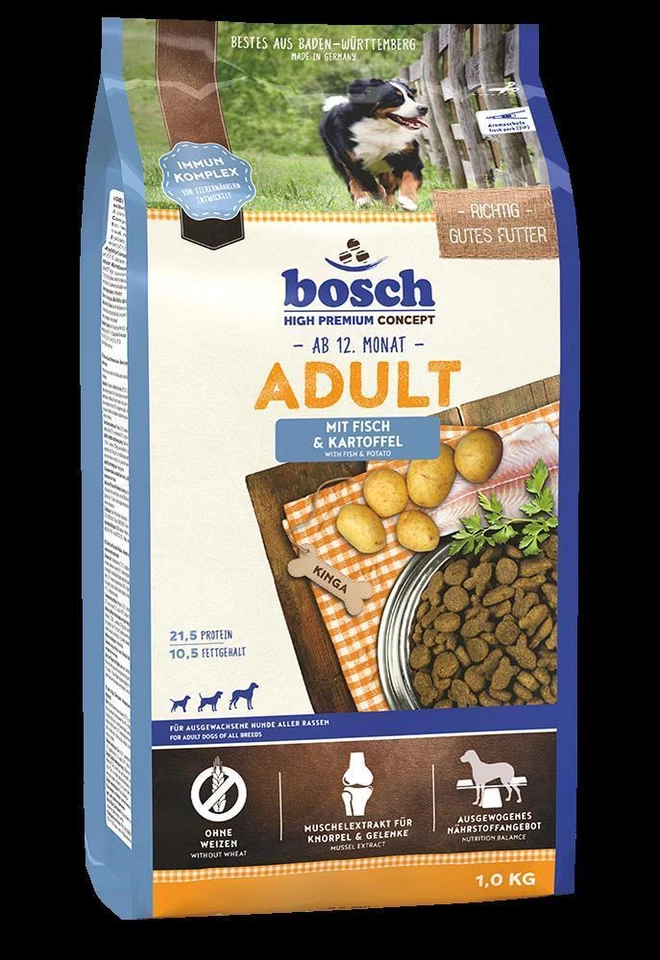 Bosch 1kg Adult Fisch & Kartoffel Hundefutter Trockenfutter - Bild 1 von 1