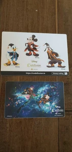 2019 D23 EXPO DISNEY CODEILUSION PROMO STICKER KARTE 2er SET MICKEY DONALD  - Bild 1 von 1