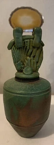 Signiertes Helene Fielder Keramik Gefäß Kunst Skulptur Geode Achat �� Parfüm Kräuter - Bild 1 von 8