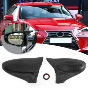 FOR 2013-19 LEXUS GS GSF ES RC RCF LS M STYLE CARBON LOOK SIDE MIRROR COVER CAP/ - Foto 1 di 12