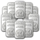 Lot of 10 - 1 oz Silver  Bar by APMEX .999 Fine