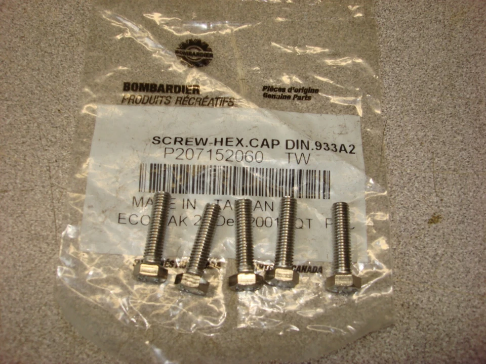 SEA DOO CHALLENGER UTOPIA SPEEDSTER SPORTSTER 2008-2012 TORNILLO M5 X 20 CANTIDAD PAQUETE DE 5 Foto 1 de 1