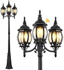New ListingLamp Posts Outdoor Lighting, 3-Head Lights for Outside with Waterproof Alumin.