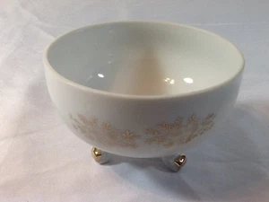 Pequeño tazón Norcrest AB -140 blanco con patrón dorado rosa - Imagen 1 de 4