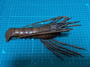 Jizai Okimono Japanische Kupfer Hummer Garnelen von Hiromi Fujiwara Handwerk Antik - Bild 1 von 9