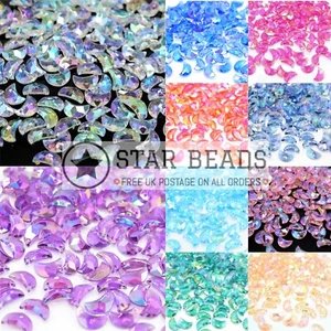 50 X CIONDOLI LUNA ACRILICI SFACCETTATI 11X7MM PER GIOIELLERIA - SCEGLI COLORE - Foto 1 di 11