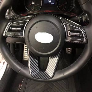 For Kia Ceed 2019 2020 2021 Carbon Fiber Style Steering Wheel Cover Trim - Picture 1 of 5