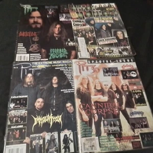 METAL MANIACS LOT OF 4 MAGAZINES AND PIT DEICIDE,CANNIBAL,DEATH,MORBID,.... - Picture 1 of 1