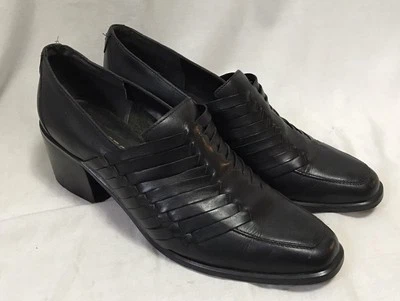 Vestido de negocios Dolcis Vincent de cuero con tacones sin cordones para mujer 9B negro Foto 1 de 4