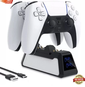 Playstation 5 Dual Controller Charging Station Dock PS5 DualSense Fast Charging - Picture 1 of 12