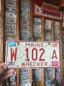 Maine Kennzeichen WRECKER - Abschleppwagen - Bergung - W 102 A - Bild 1 von 3