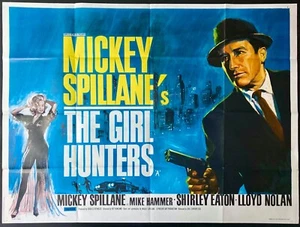 Girl Hunters Original Quad Movie Poster Mickey Spillane Shirley Eaton Chantrell - Imagen 1 de 10