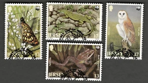 1989 Jersey Sc# 507-10 WWF Nature Promo - Frog Owl Lizard Butterfly - Used Cv$10 - Picture 1 of 1