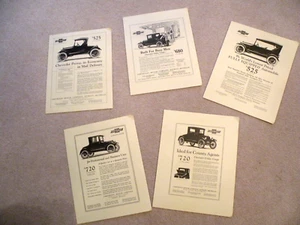 Five 1920s & Five 1972 Chevrolet Ad Reprints - Picture 1 of 15