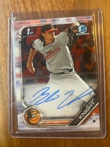 A60,152 - 2019 Bowman Chrome Prospect Autographs #CPABK Blaine Knight