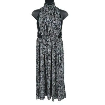 Maxi Vestido H&M Colección Conscious Exclusivo 6 Floral Sin Mangas Gargantilla Fluido Foto 1 de 4