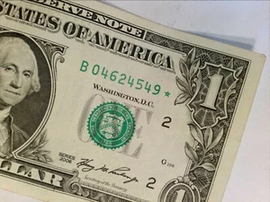 Older Star Note - B04624549* - $1 FRN Replacement Note - Great Cond. Hank P 2006 - Picture 1 of 6