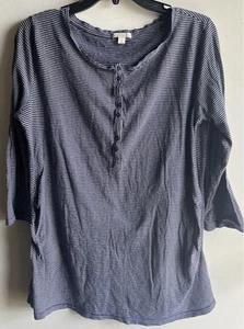 Womens Striped GAP Maternity Top  3/4 Sleeve Sz L - Picture 1 of 3