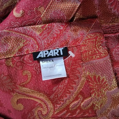 APART  Tischdecke als  stoffrest 170x220 Cm Rot "Gold" Farben  - Bild 1 von 4