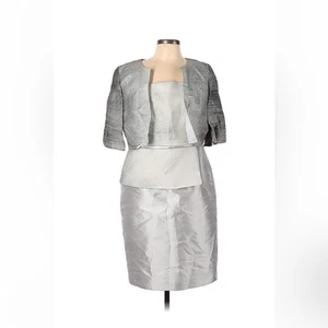 NWT Gabriela Sanchez dress/jacket silver Mother of the Bride wedding British 12 - Picture 1 of 13