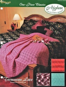 Trousseau Lace Crochet Afghan Pattern Cardstock Page Needlecraft Shop - Picture 1 of 1