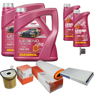 Mahle Inspección Set 10L mannol Legend + Ester 0W-40 para BMW X5 3.0d País - Imagen 1 de 4