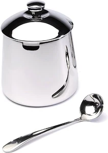 Frieling 18/10 Stainless Steel 10-ounce Sugar Bowl with Spoon, Mirror Finish - Picture 1 of 1