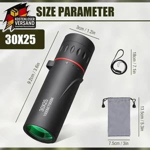 High-Quality HD 30x25 Monocular Telescope - Zoom Green Focus- in stock - Picture 1 of 8