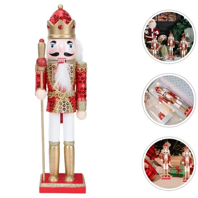 Christmas Nutcrackers Figures Wooden Nutcrackers Soldier Nutcracker Decoration - Image 1 of 4