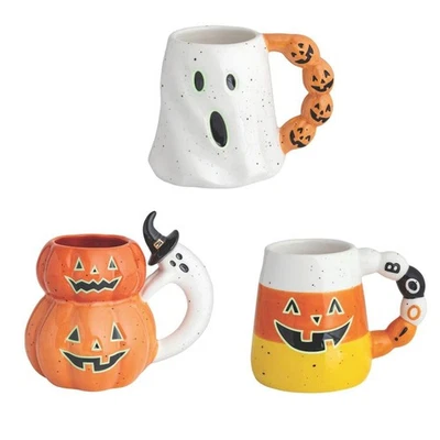 Tazas de café Mud Pie H5 Halloween Brillan en la oscuridad 43500213 13 oz - Elige diseño Foto 1 de 2