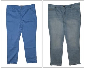 Damenpaket 2 gerades Bein Jeans Größe 16 Gloria Vanderbilt - Bild 1 von 13