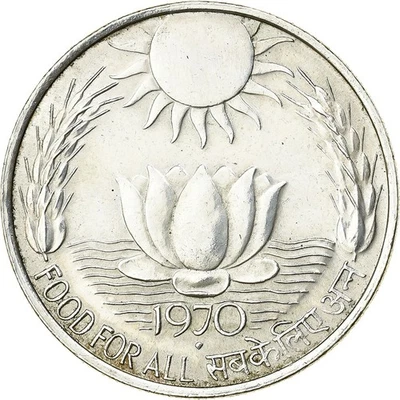 [#1117136] Moneda, INDIA-REPÚBLICA, 10 Rupias, 1970, Bombay, MS, Plata, KM:186 Foto 1 de 2