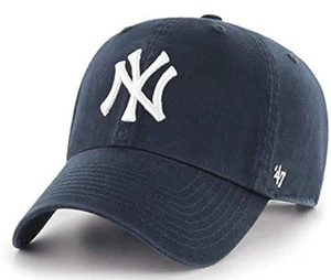 New York Yankees 47 Brand MLB Navy Primary Logo Clean Up Adjustable Hat - Picture 1 of 2