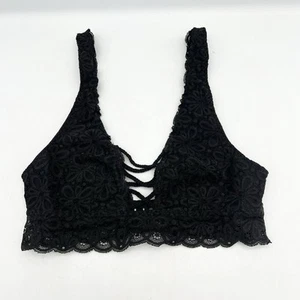 Victoria’s Secret Sexy Strappy-Front Lace Wireless Bralette Bra Black Size XS - Picture 1 of 6