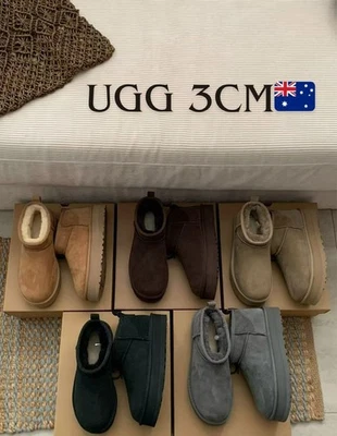 UGG Women‘s Classic Ultra Mini Platform Boots Sheepskin 3cm(US4-US9)Size 35-40 - Imagen 1 de 4